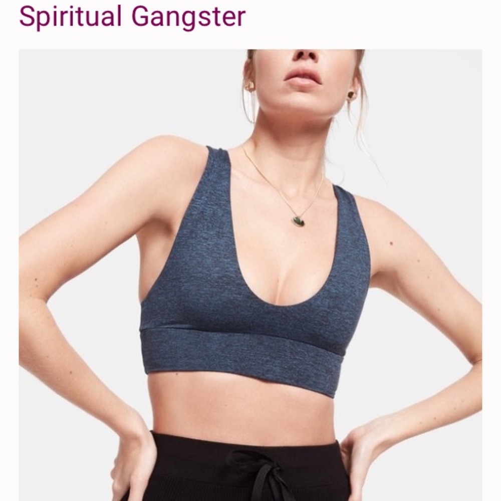 Spiritual Gangster Plunge Neck Sports Bra